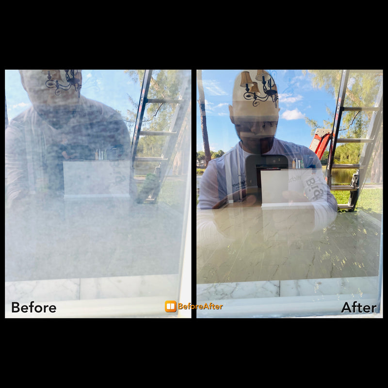 Hard Water Removal on Window